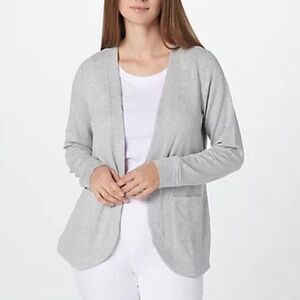Denim & Co. Active Brushed French Terry Cardigan with Pockets